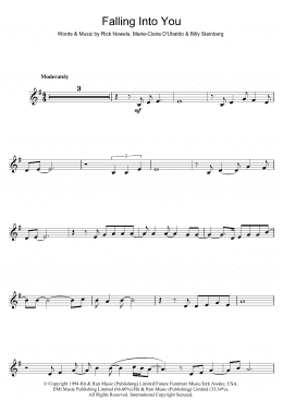 page one of Falling Into You (Clarinet Solo)