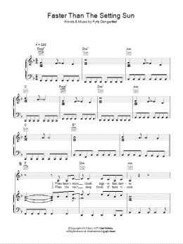 page one of Faster Than The Setting Sun (Piano, Vocal & Guitar Chords)