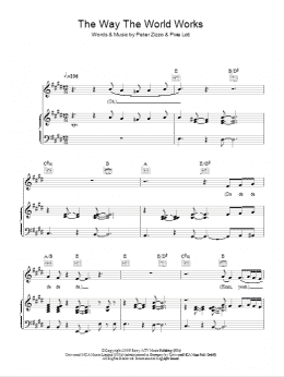 page one of The Way The World Works (Piano, Vocal & Guitar Chords)