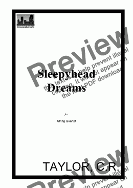 page one of Sleepyhead Dreams (mvt I)