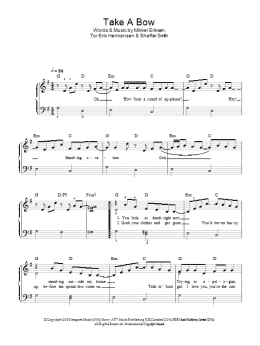 page one of Take A Bow (Easy Piano)