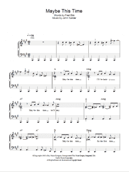 page one of Maybe This Time (Easy Piano)