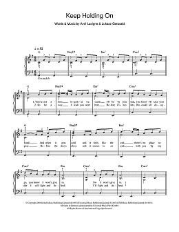 page one of Keep Holding On (Easy Piano)