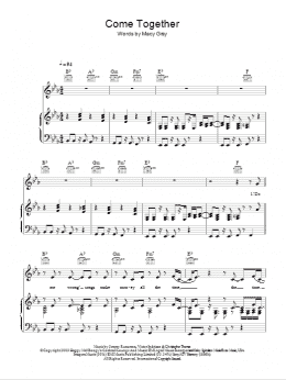 page one of Come Together (Piano, Vocal & Guitar Chords)