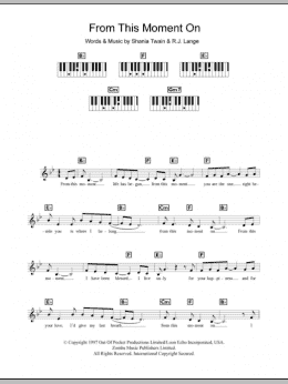 page one of From This Moment On (Piano Chords/Lyrics)