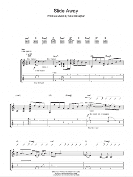 page one of Slide Away (Guitar Tab)