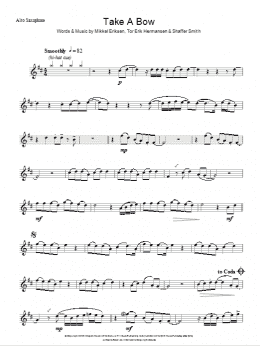 page one of Take A Bow (Lead Sheet / Fake Book)