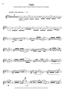 page one of Halo (Flute Solo)