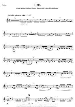 page one of Halo (Clarinet Solo)