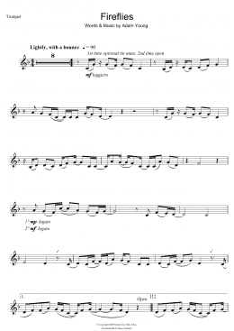 page one of Fireflies (Trumpet Solo)