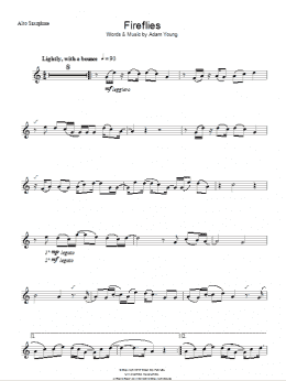 page one of Fireflies (Lead Sheet / Fake Book)