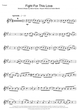 page one of Fight For This Love (Trumpet Solo)