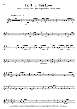 page one of Fight For This Love (Flute Solo)