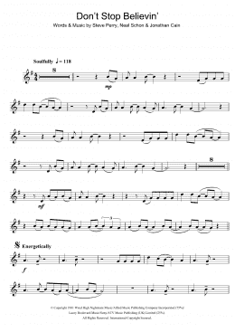 page one of Don't Stop Believin' (Clarinet Solo)