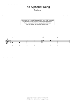 page one of Alphabet Song (Lead Sheet / Fake Book)