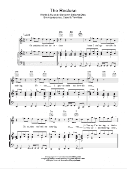 page one of The Recluse (Piano, Vocal & Guitar Chords)