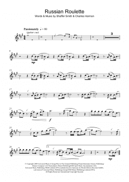 page one of Russian Roulette (Flute Solo)