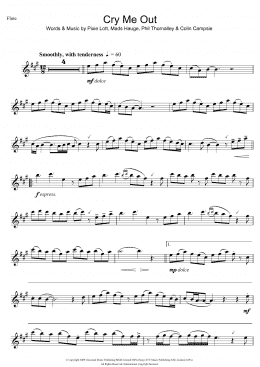 page one of Cry Me Out (Flute Solo)