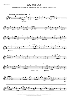 page one of Cry Me Out (Alto Sax Solo)
