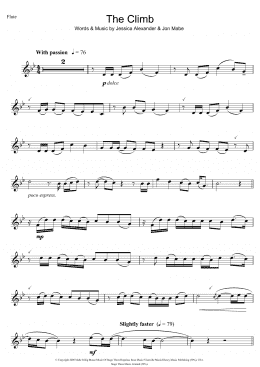 page one of The Climb (from Hannah Montana: The Movie) (Flute Solo)