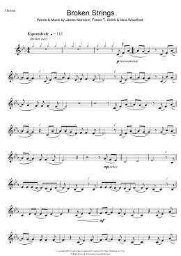 page one of Broken Strings (Clarinet Solo)