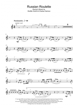 page one of Russian Roulette (Clarinet Solo)