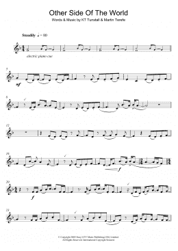 page one of Other Side Of The World (Clarinet Solo)
