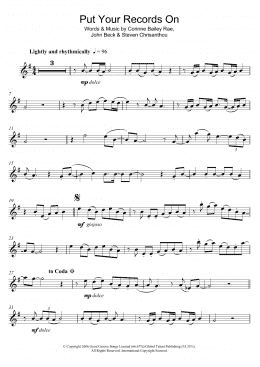 page one of Put Your Records On (Alto Sax Solo)