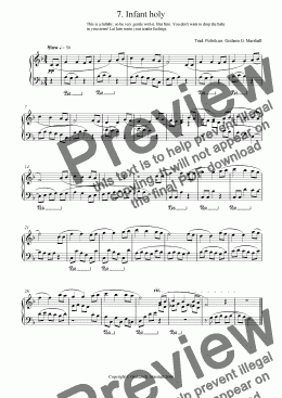 page one of SIMPLY CHRISTMAS for young pianists 7. Infant Holy