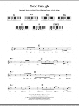 page one of Good Enough (Piano Chords/Lyrics)