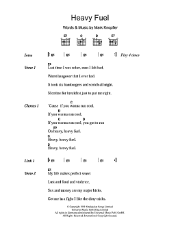 page one of Heavy Fuel (Guitar Chords/Lyrics)