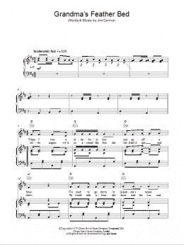 page one of Grandma's Feather Bed (Piano, Vocal & Guitar Chords)