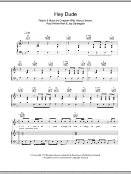 page one of Hey Dude (Piano, Vocal & Guitar Chords)