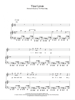 page one of Your Love (Piano, Vocal & Guitar Chords)
