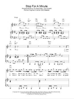 page one of Stop For A Minute (Piano, Vocal & Guitar Chords)