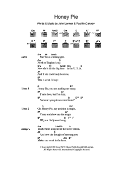 page one of Honey Pie (Guitar Chords/Lyrics)