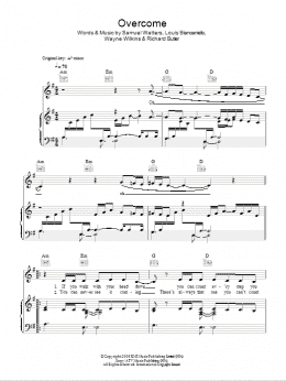 page one of Overcome (Piano, Vocal & Guitar Chords)