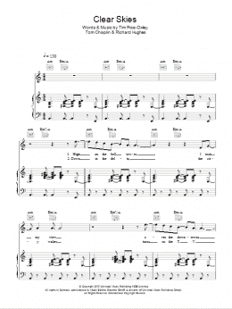 page one of Clear Skies (Piano, Vocal & Guitar Chords)