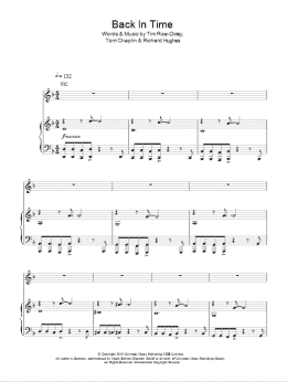 page one of Back In Time (Piano, Vocal & Guitar Chords)
