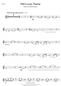 page one of P.M.'s Love Theme (from Love Actually) (Clarinet Solo)