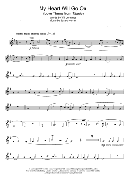 page one of My Heart Will Go On (Love Theme from Titanic) (Clarinet Solo)