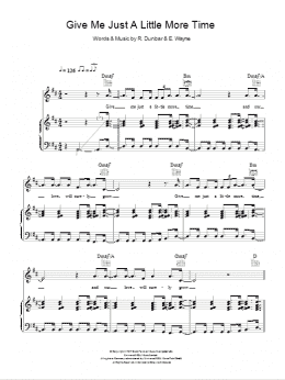 page one of Give Me Just A Little More Time (Piano, Vocal & Guitar Chords)