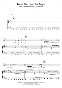 page one of Turns The Love To Anger (Piano, Vocal & Guitar Chords)