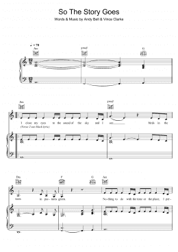 page one of So The Story Goes (Piano, Vocal & Guitar Chords)