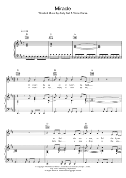 page one of Miracle (Piano, Vocal & Guitar Chords)