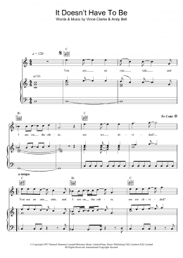 page one of It Doesn't Have To Be (Piano, Vocal & Guitar Chords)