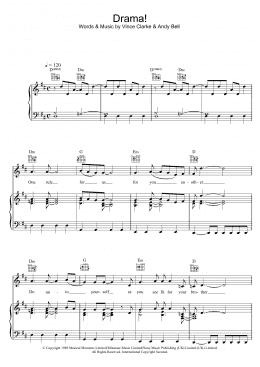 page one of Drama! (Piano, Vocal & Guitar Chords)