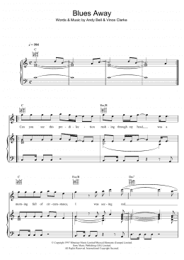 page one of Blues Away (Piano, Vocal & Guitar Chords)