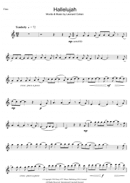 page one of Hallelujah (Flute Solo)