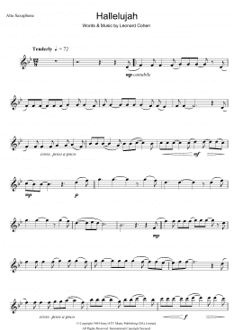 page one of Hallelujah (Alto Sax Solo)
